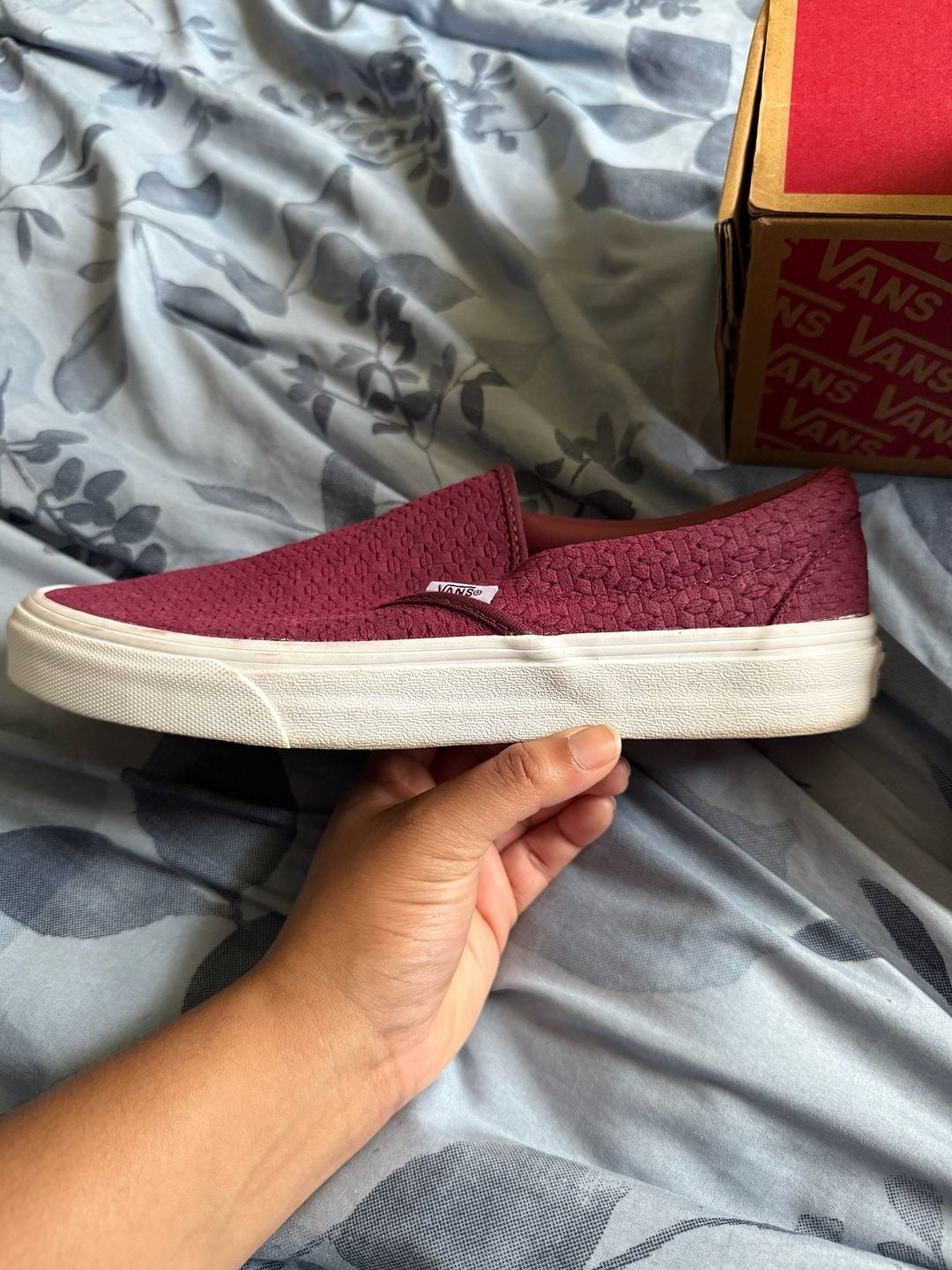 Vans Classic Slip-On Suede Embossed Weave Port Royale/True White