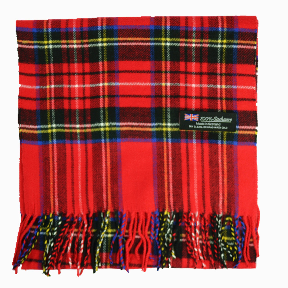 Wholesale Lot For Unisex Royal Stewart 100% CASHMERE Scarf Check Plaid Tartan