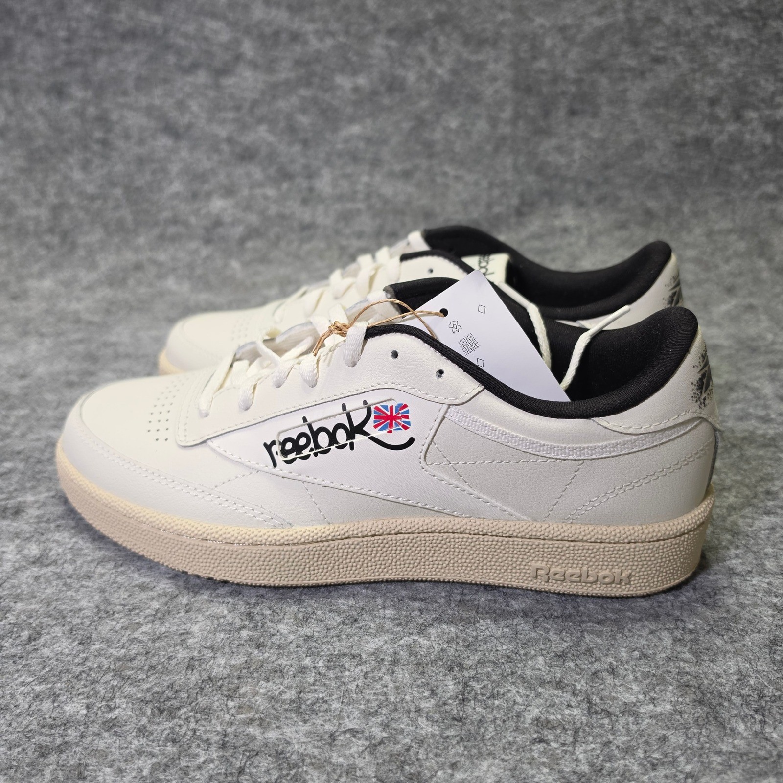 Reebok Mens Club C 85 Leather White Chalk Size 6.5 Classic Tennis Sneakers