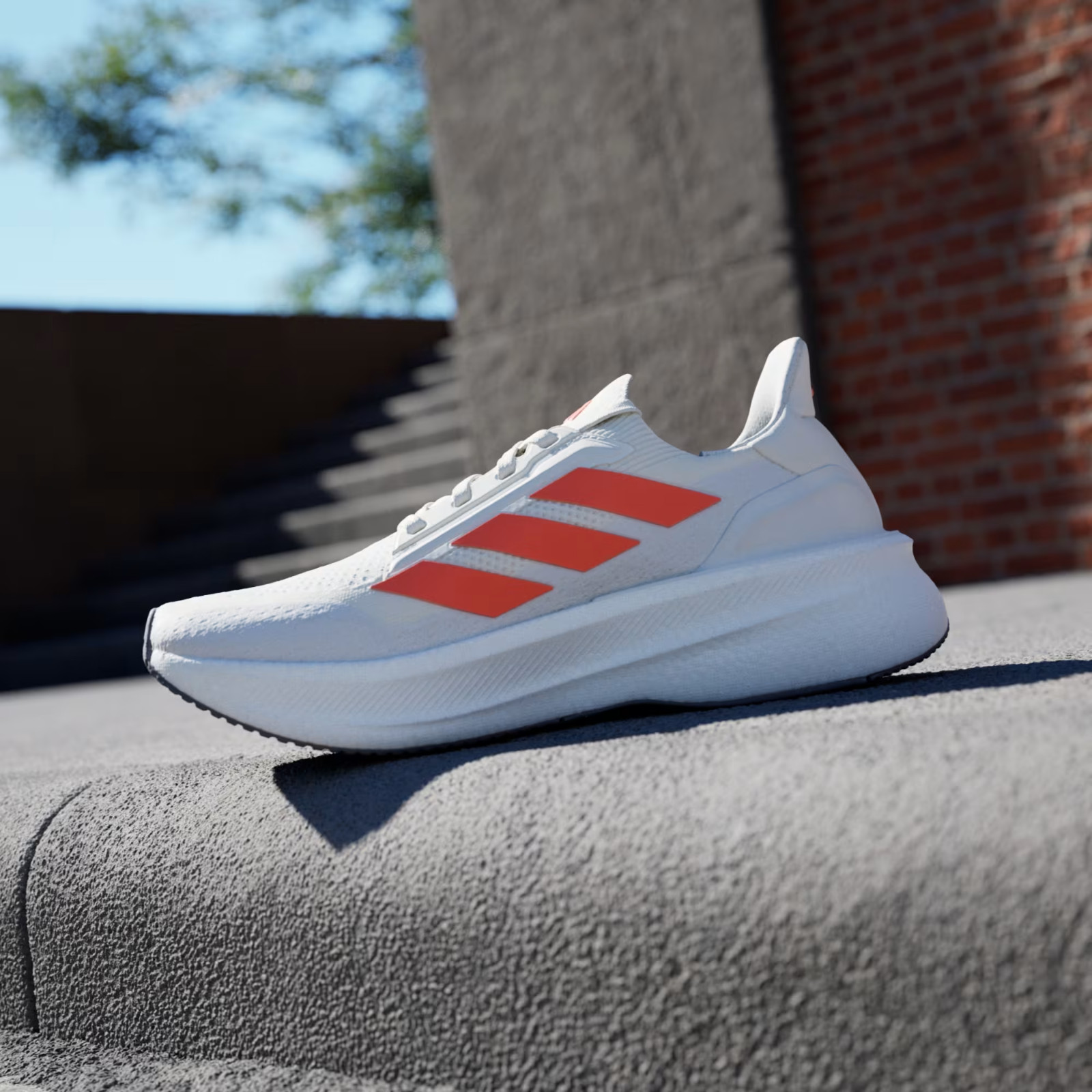Men’s Adidas UltraBoost 5X Running Shoes White / Orange Sz 10.5 JH9038