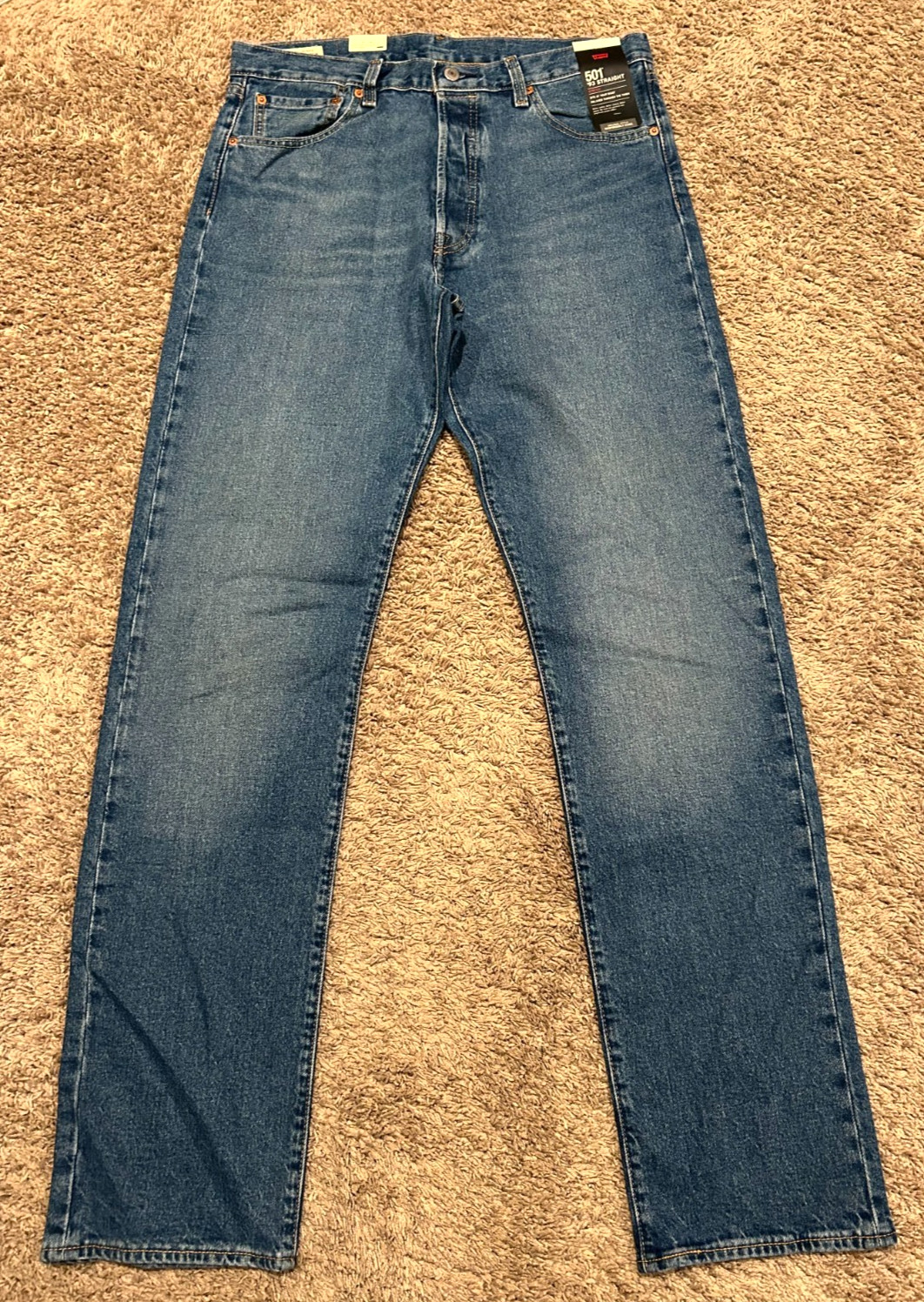 Levi’s Premium 501 ’93 Straight Jeans Blue WStretch Men’s Sizes NWT RT$98 0263