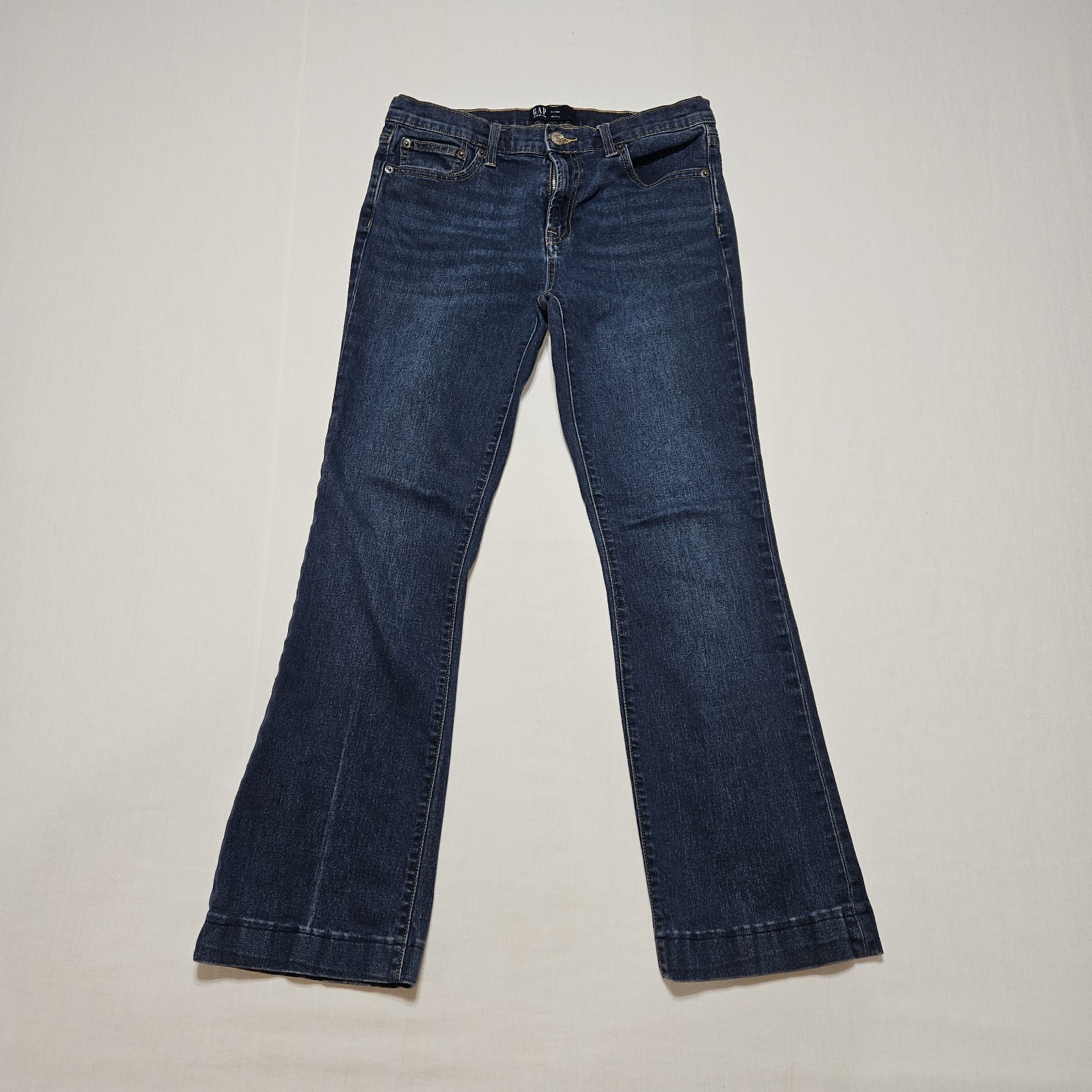 Gap Womens Bootcut Jeans 8 29 Regular Dark Rinse Stretch Denim Blue Flare Pants