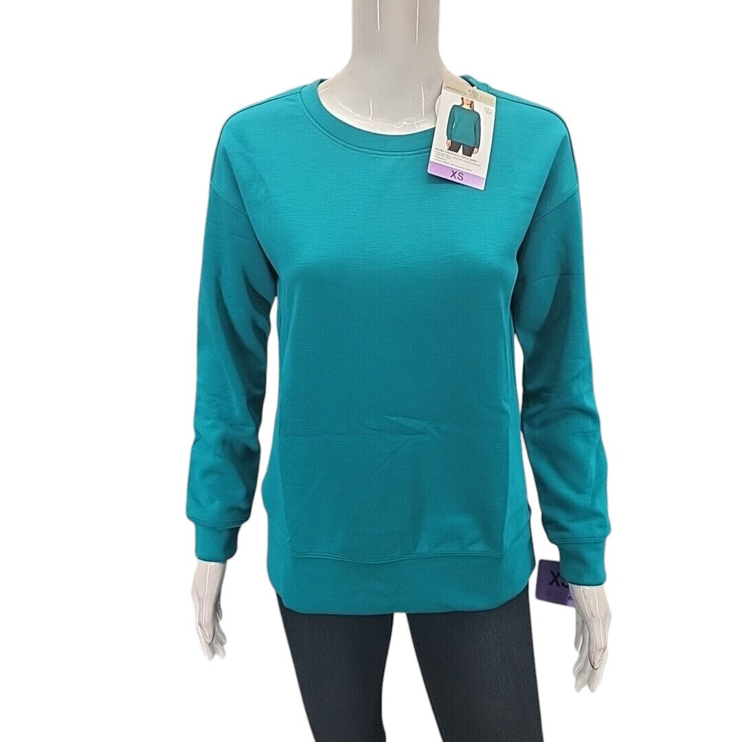 Mondetta Women’s Verdigris Long Sleeves Pullover Sweatshirt Size X-Small
