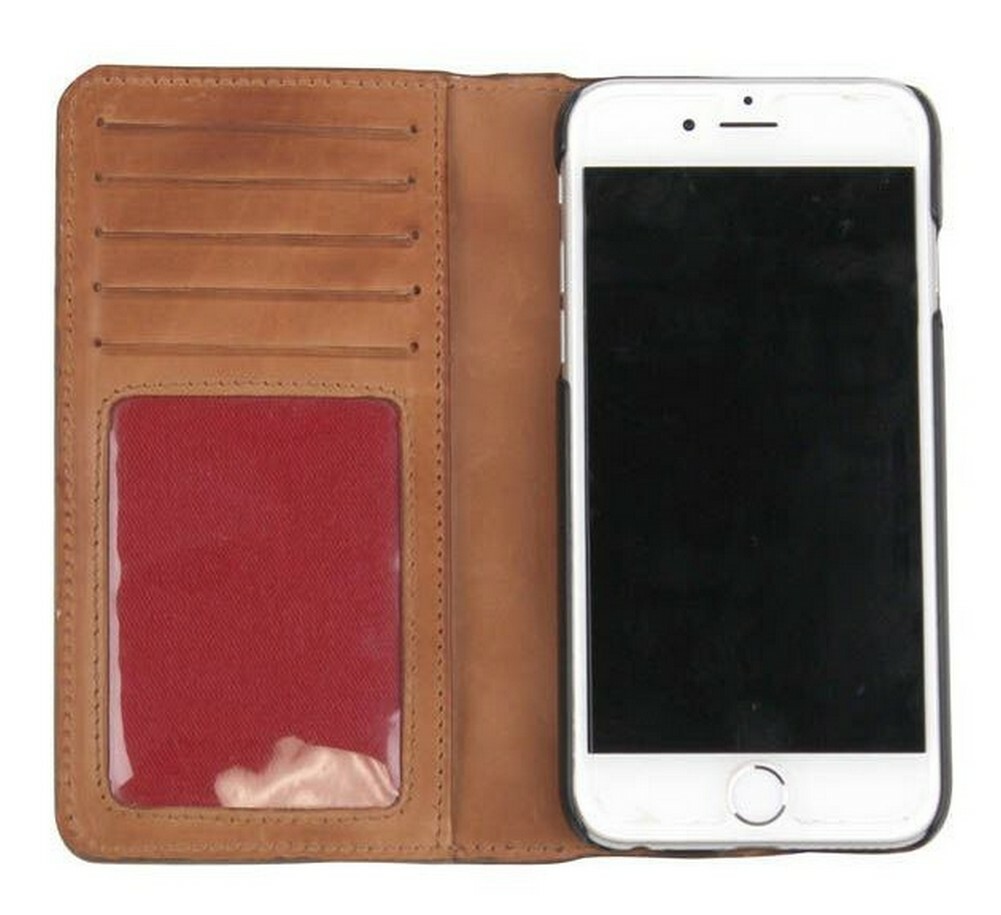 Rawlings iPhone 7 Case Cellphone Baseball Stitch Tan Calfskin Leather MW419-204