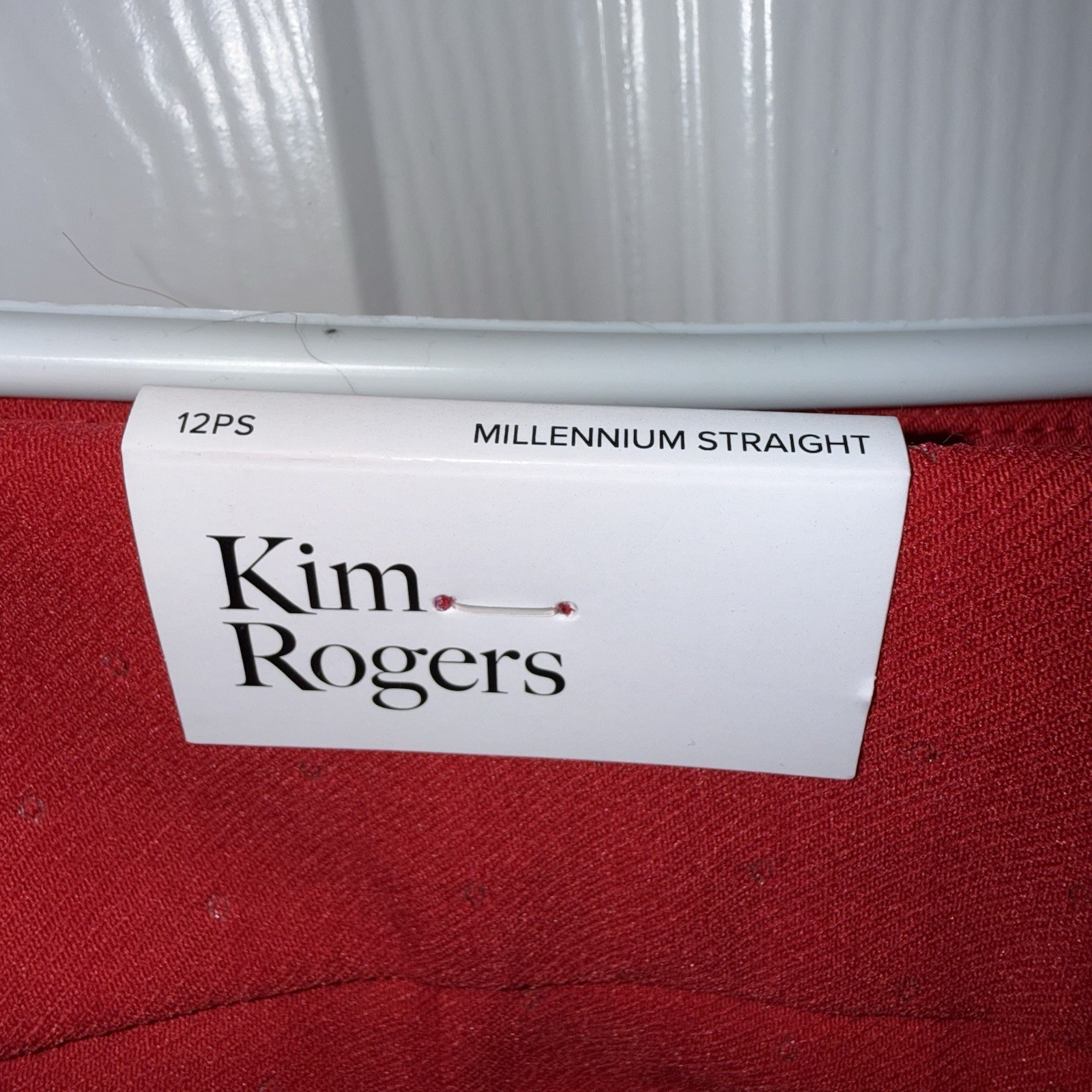 Kim Rogers Millenium Straight Women’s Size 12PS Red Pants New NWT