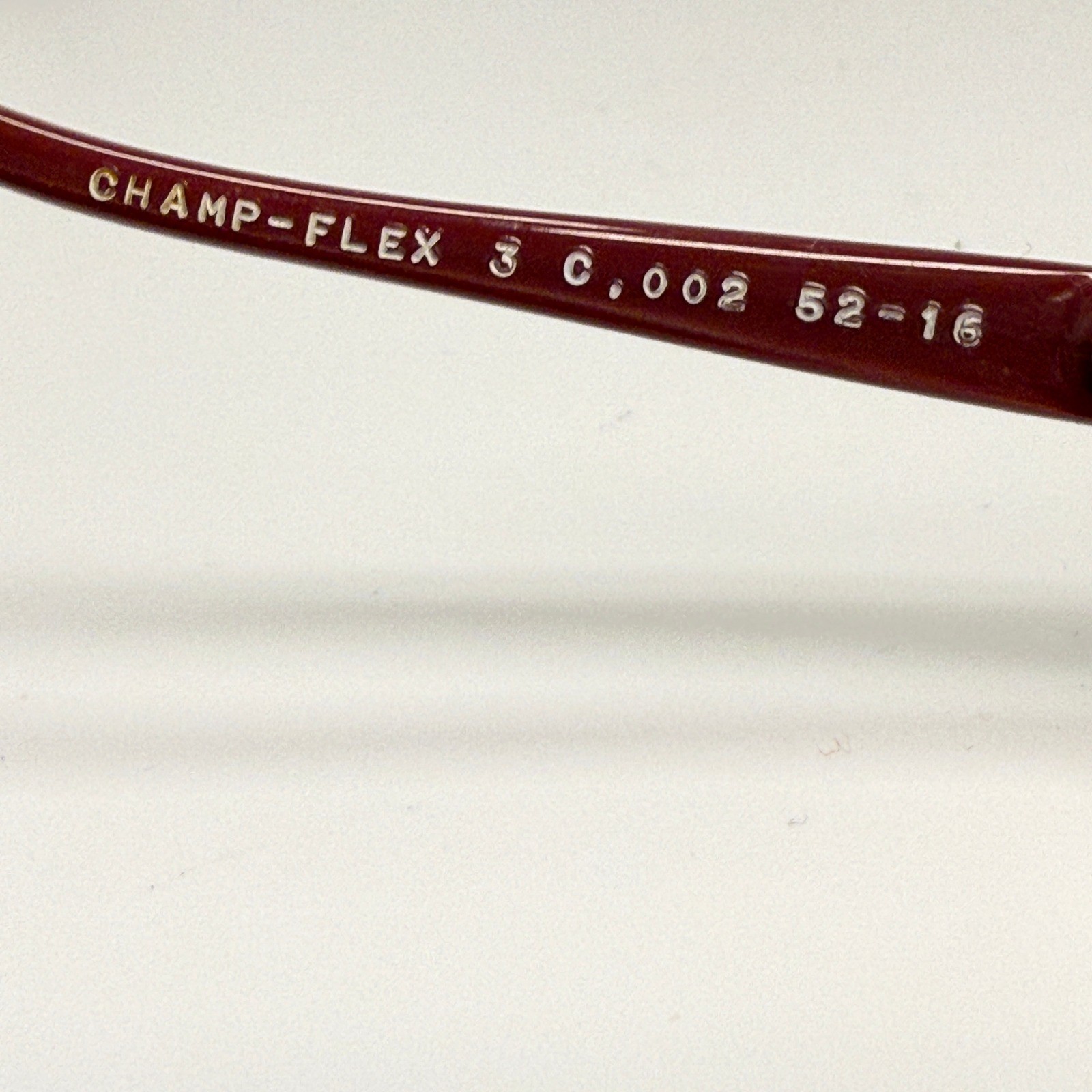 Champion Products Champ-Flex 3 C.002 52-16 Burgundy Clear Eyeglasses Frames