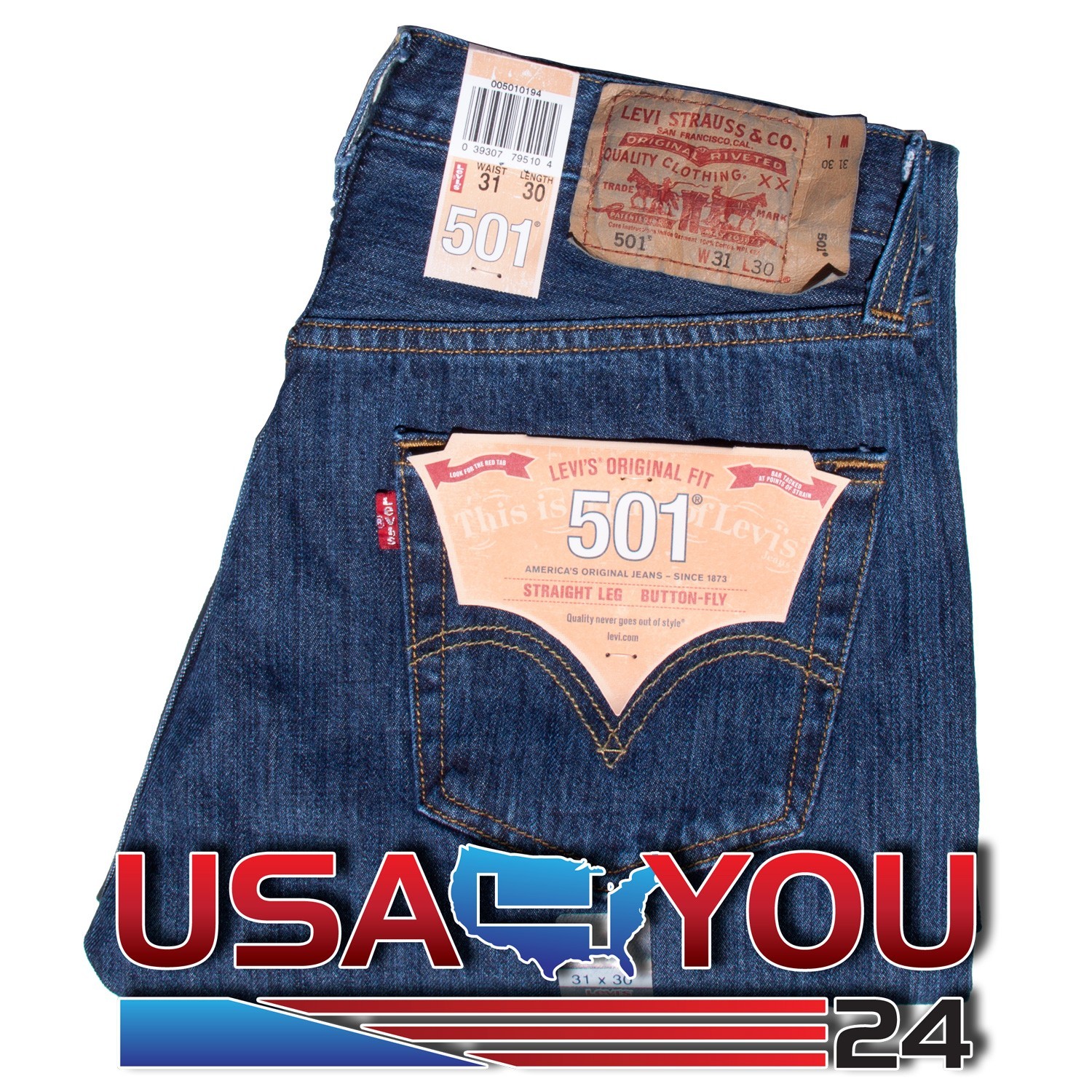 Levi’s 501 Original Fit Jeans Men’s Button Fly Denim NWT Various Colors & Sizes