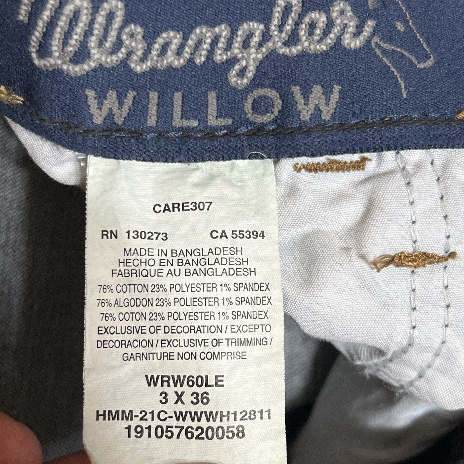 Wrangler Willow Ultimate Riding Jeans Boot Cut Women 7×34 (30×33) Stretch Blue