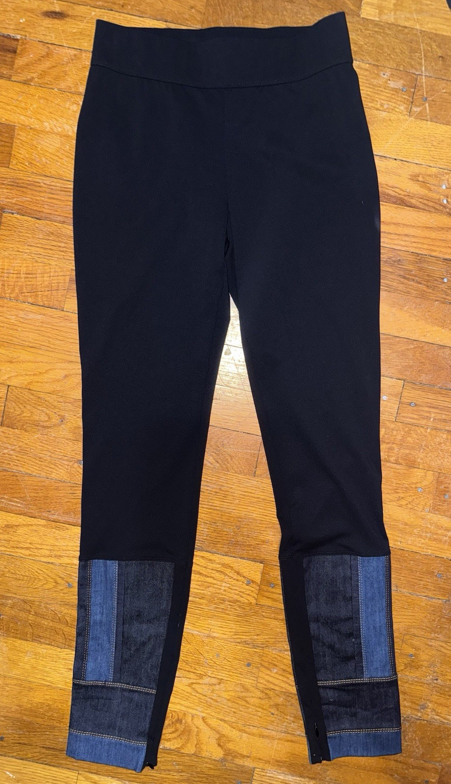 NO KA’OI Women’s 03 High Rise Ankle Leggings Colorblock Denim Panel Yoga