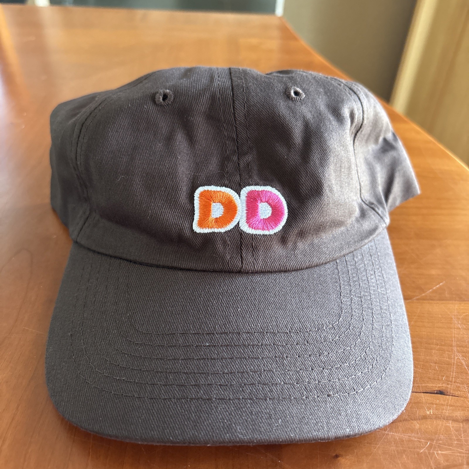 DUNKIN’ DONUTS Hat – BROWN DD DNKN – 100% Cotton – Old Logo – Brand New