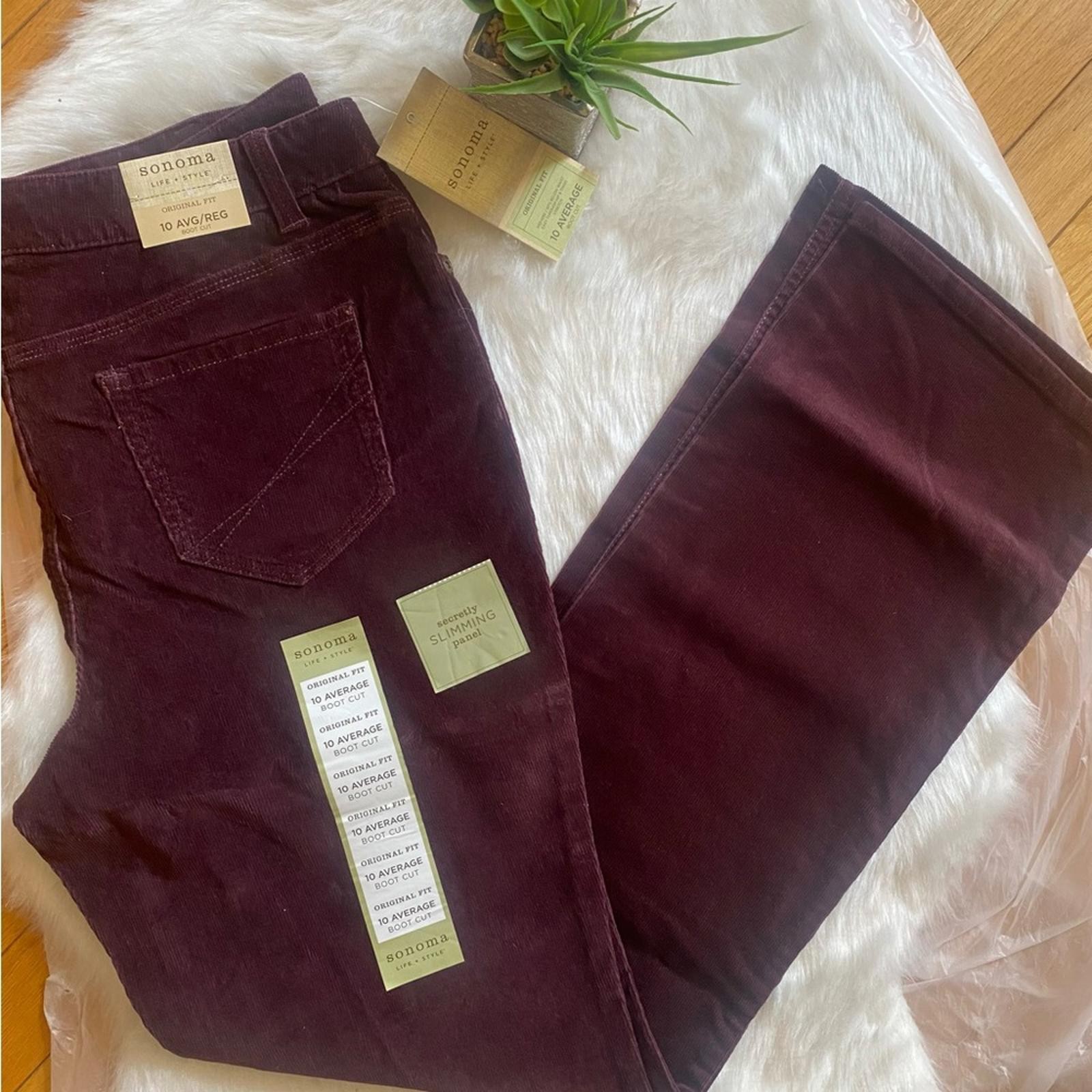 Sonoma Purple/ burgendy Boot Cut Corduroy Pants