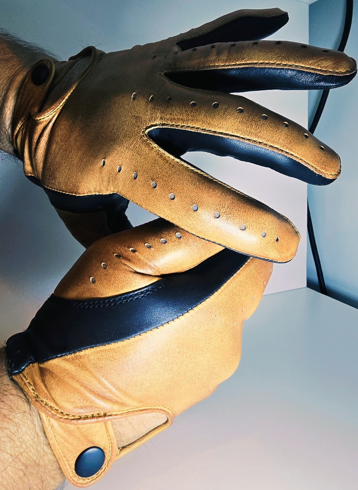 Leather Gloves 🧤 NEW thin Nappa Lambskin 🔥 thin driving gloves Police gloves