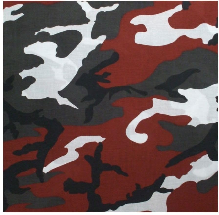 ARMYU Camouflage Military Bandana 3Pack 22×22 Cotton Camo Scarf Do Rag Face Wrap