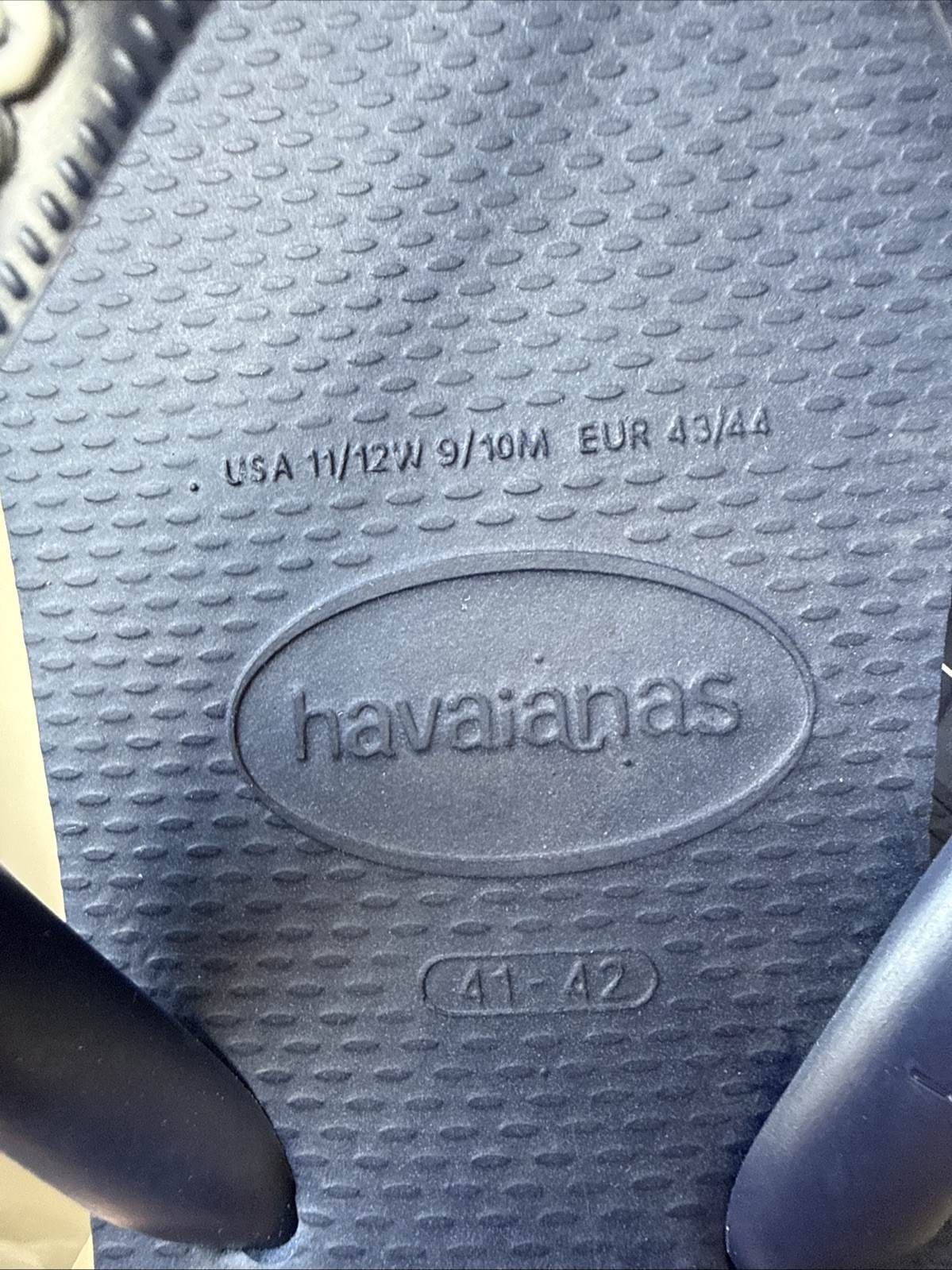 Havaianas Dark Blue Brazil Logo Flip Flop Sandals 9/10M 11/12W