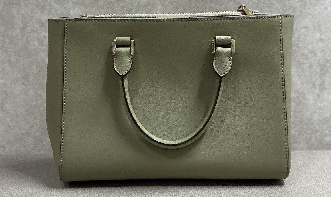 Michael Kors Sage Green Saffiano Leather Savannah Satchel Bag No Strap