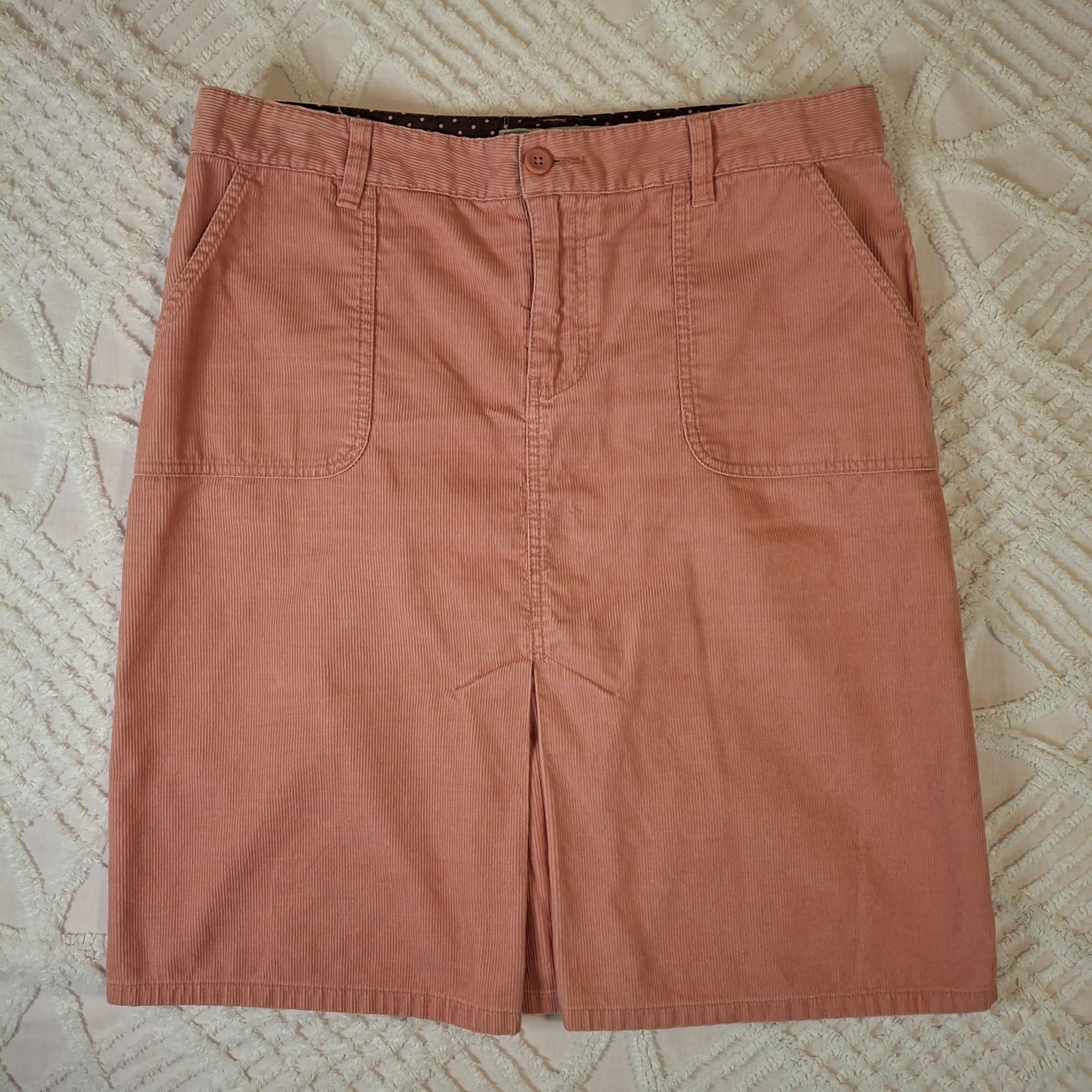 Old Navy Womens Size 10 Corduroy Skirt Pink Just Below Waist Fall 2005 Vintage