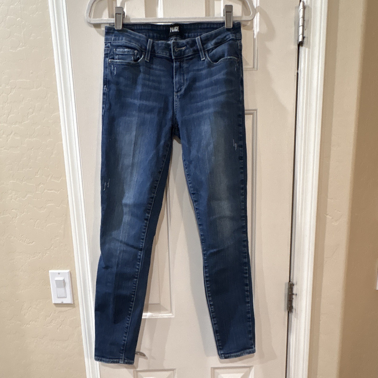 PAIGE Verdugo Skinny Jeans Medium Wash Stretch Mid Rise Blue Denim 5-Pocket #J5