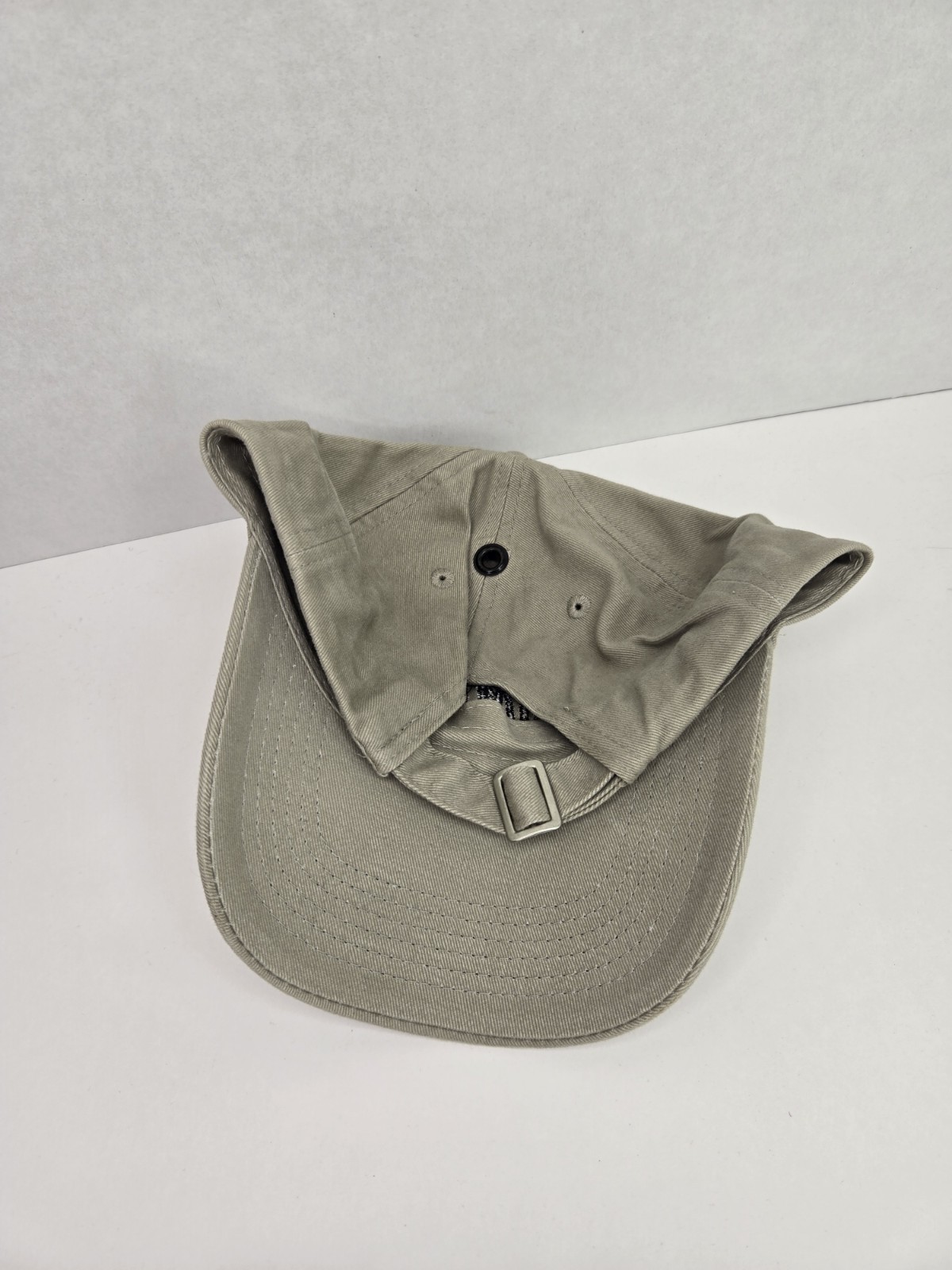 Primitive Tan Khaki Strapback Baseball Hat Outdoor Nature Camping Spellout Cap