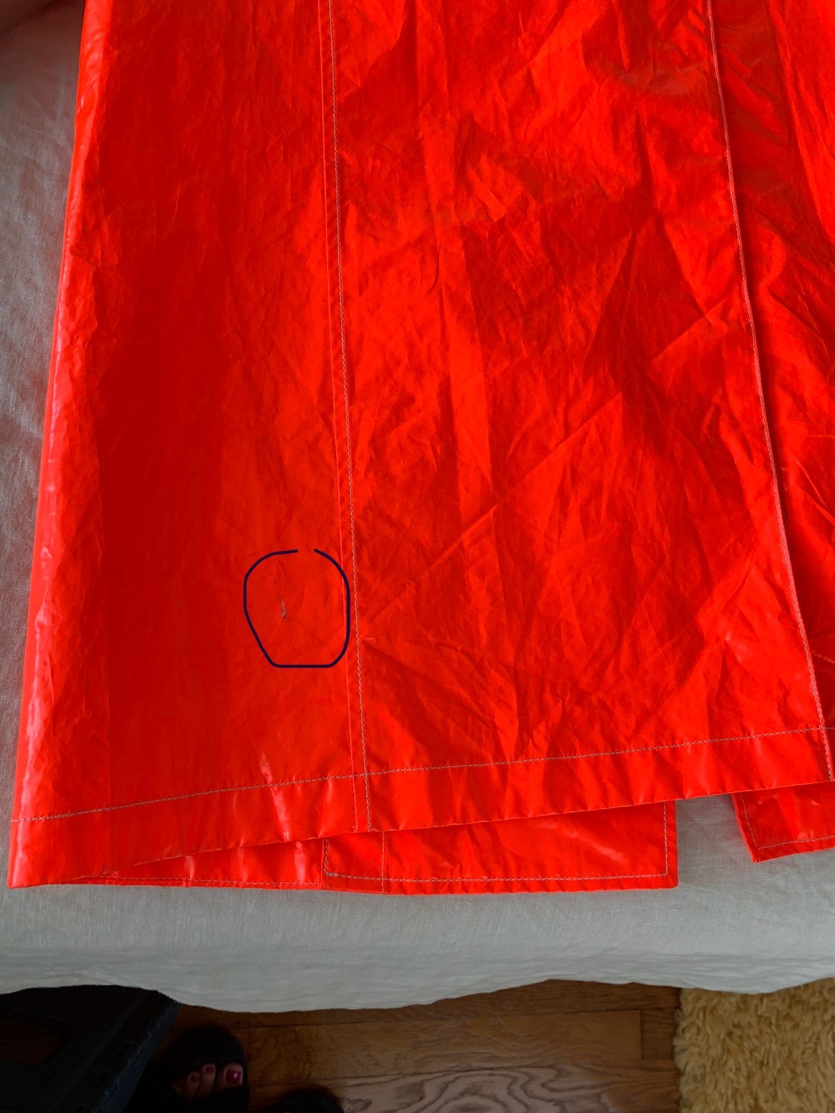 Aspesi Long Raincoat Bright Orange with Removable Insulated (Thermore) Lining