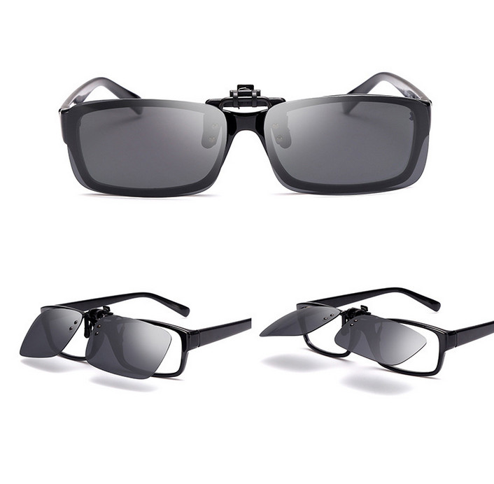 Polarized Flip Up Clip On Sunglasses Unisex 100% UV Protection Fishing Driving