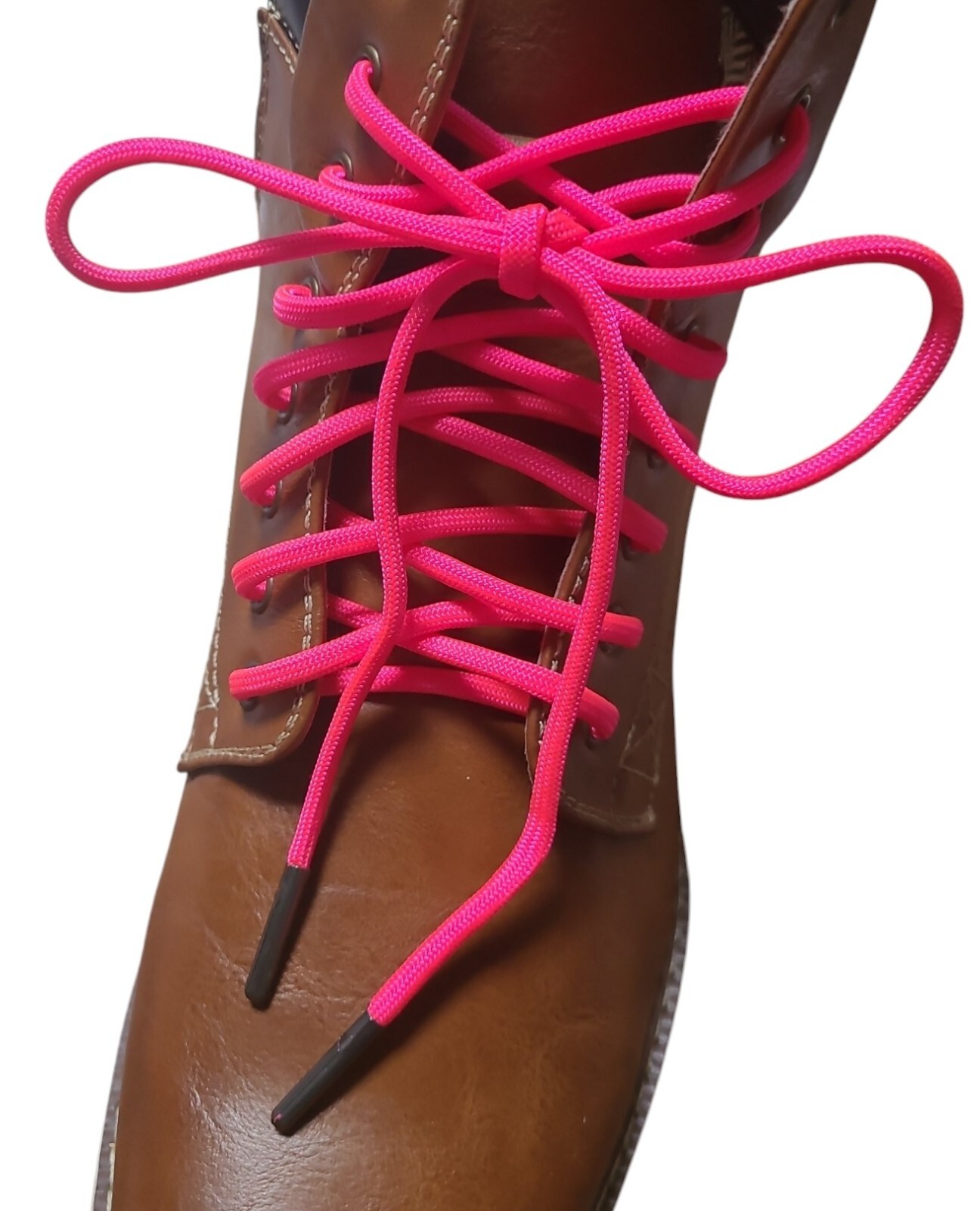 1 Pair Pack 550 Paracord shoelaces bootlaces with strongest Black Steel Tips