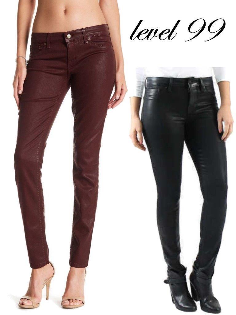 Level 99 Women’s Mid Rise Coated Skinny Jeans – Size / Color Varies