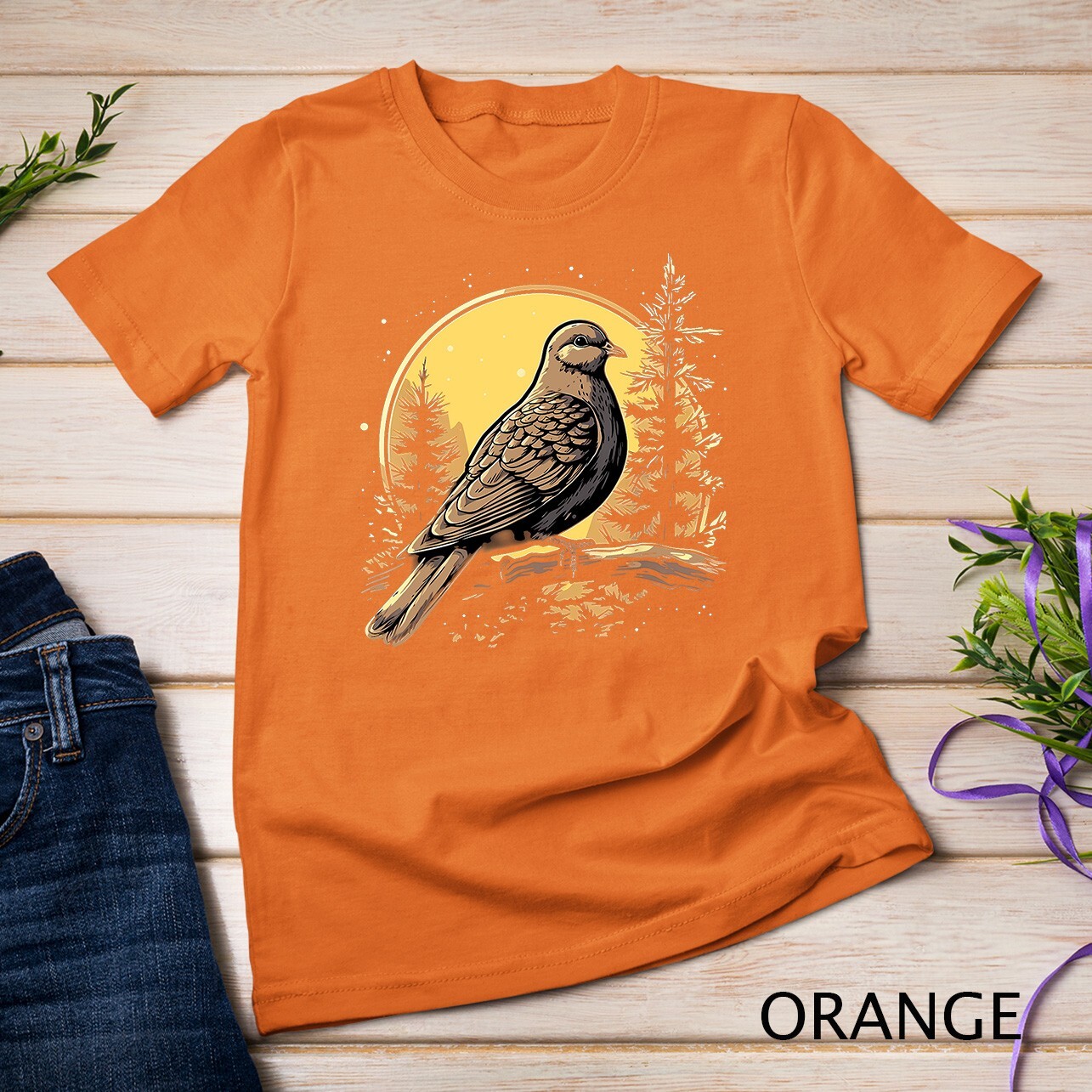 Retro Style Mourning Dove T-Shirt Unisex T-shirt