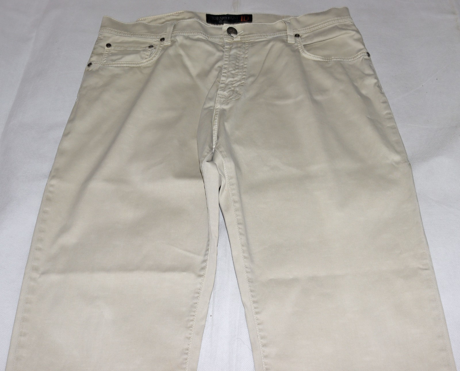 Corneliani ID Luxury Denim Men’s Chino 5 Pocket Straight Made In Italy Size 38