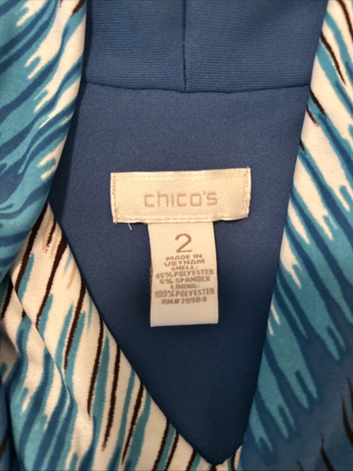 Chicos Maxi Dress Size 2 Or L/12 Poly Spandex Blend