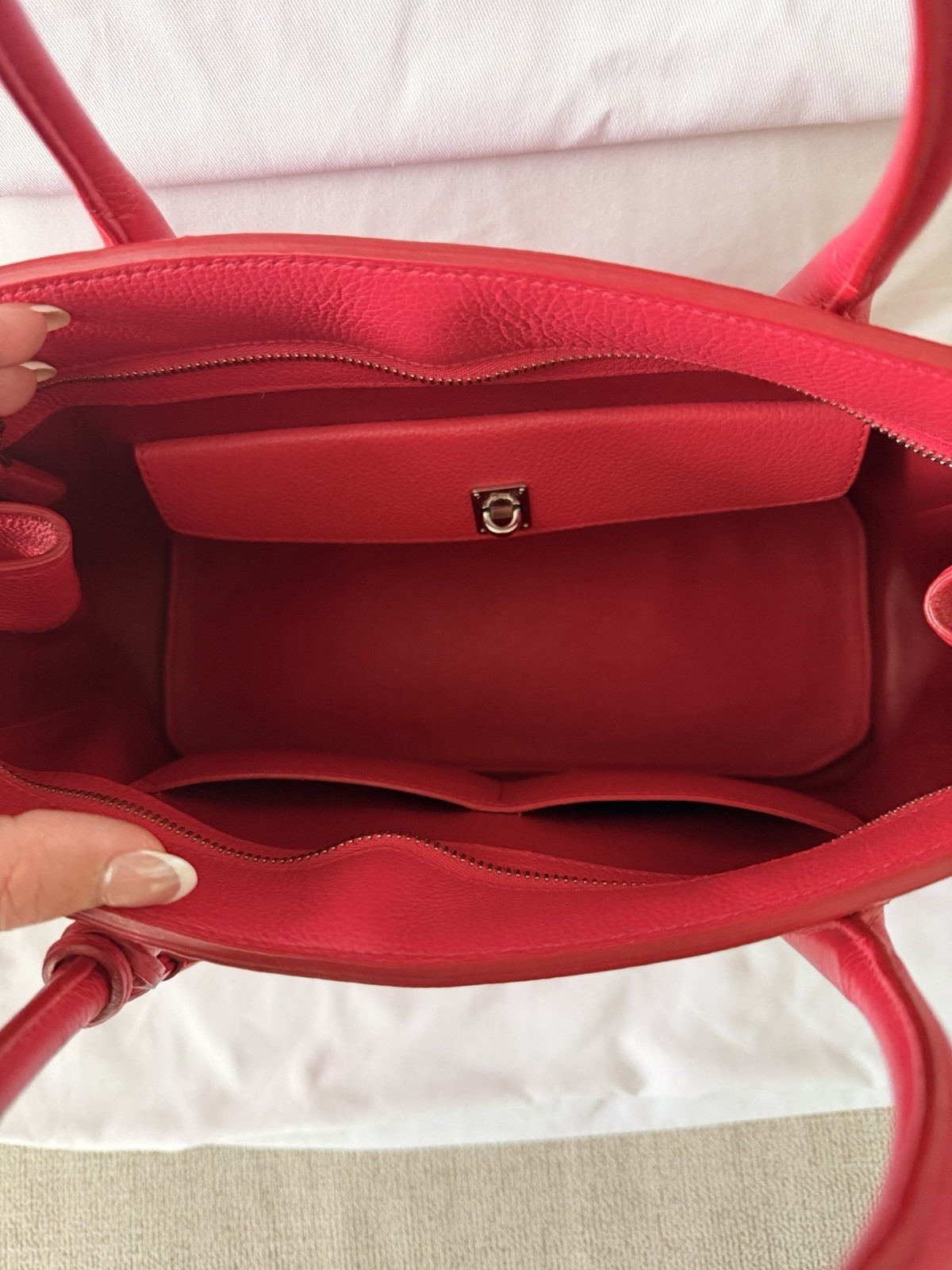 💕 Dior Large Bar Tote Bag – Pink – Logo Charm – Silver Hardware