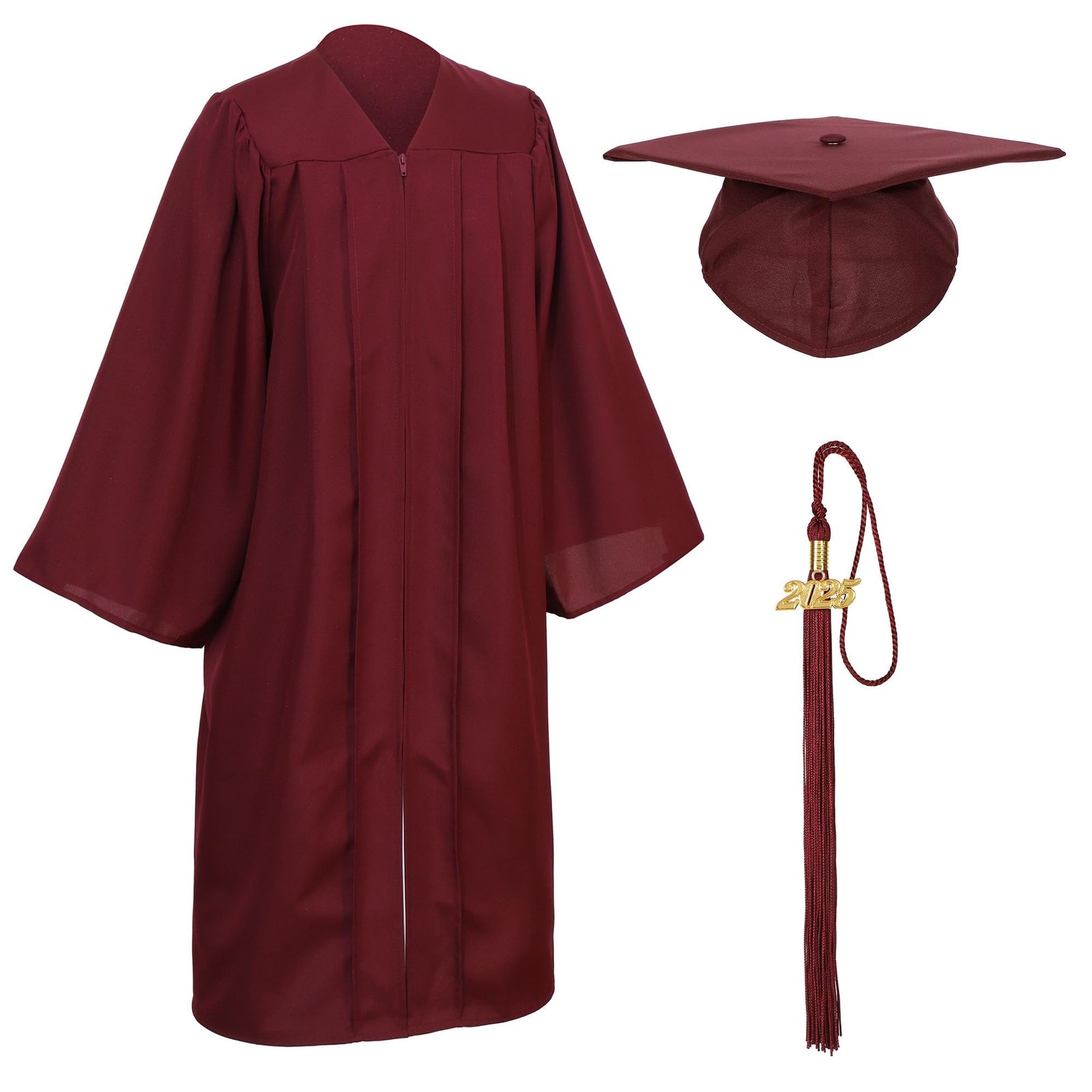 Unisex Matte Graduation Cap and Gown Tassel Package for High School and Bache…