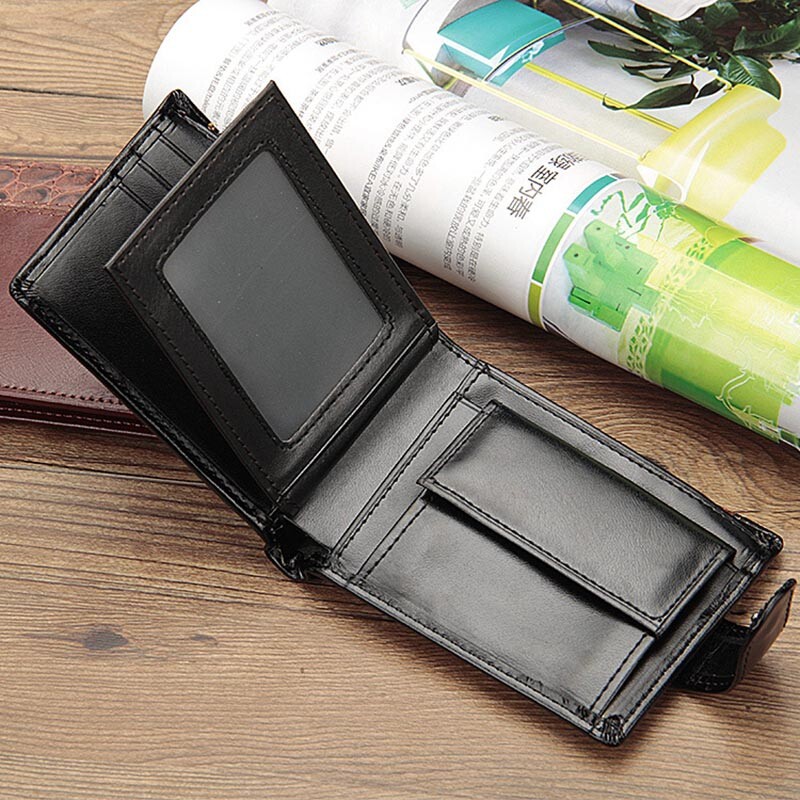 Men Leather Wallet Bifold ID Card Holder Front Pocket Coin Purse Wallet Gift