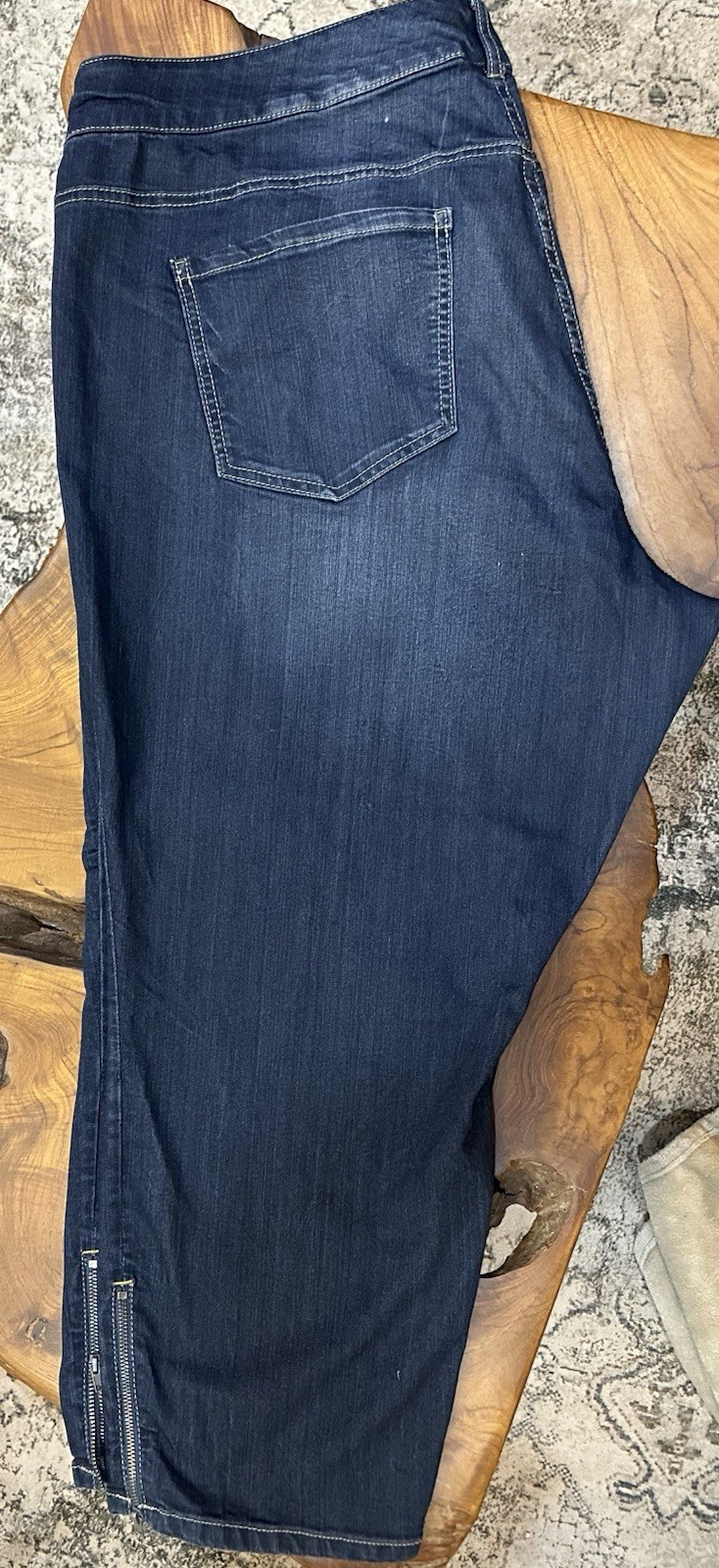 Torrid Denim Women’s Plus Size 26 Dark Blue Jeans 26” Inseam Zipper Ankles Taper