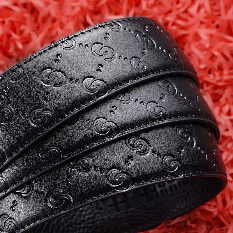 Mens PU Leather Belt Metal Buckle Casual Business Waist Belt for Jeans