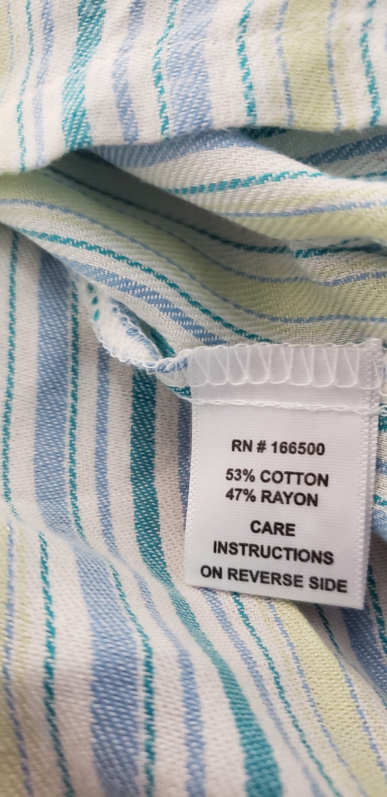 44° North women’s vertical-striped button-front top, size 1X, crafted with a…