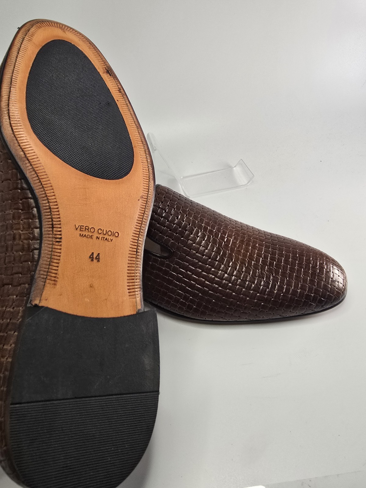 Brown Leather Loafer Pollini -39/40/41/42/43/44/45/46 New – Made in Italy
