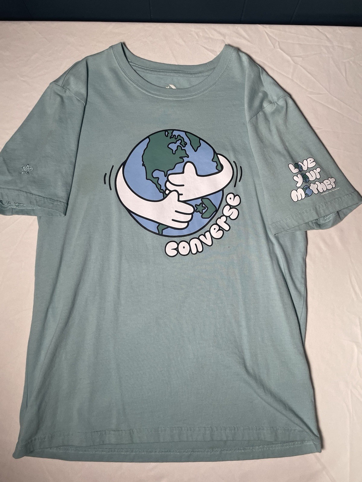 Converse Renew Love Your Mother Earth Keith Haring Style Graphic Shirt XS