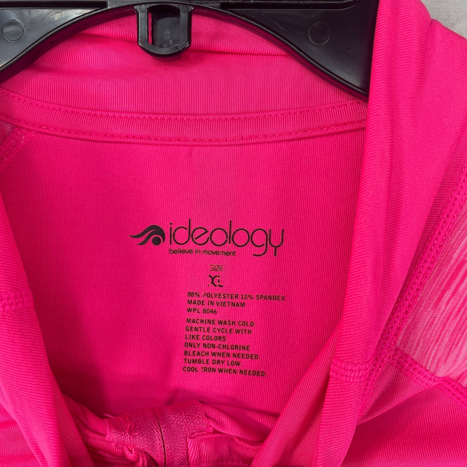 Ideology Sweater Womens Size XL Fuschia Long Sleeve Stretch