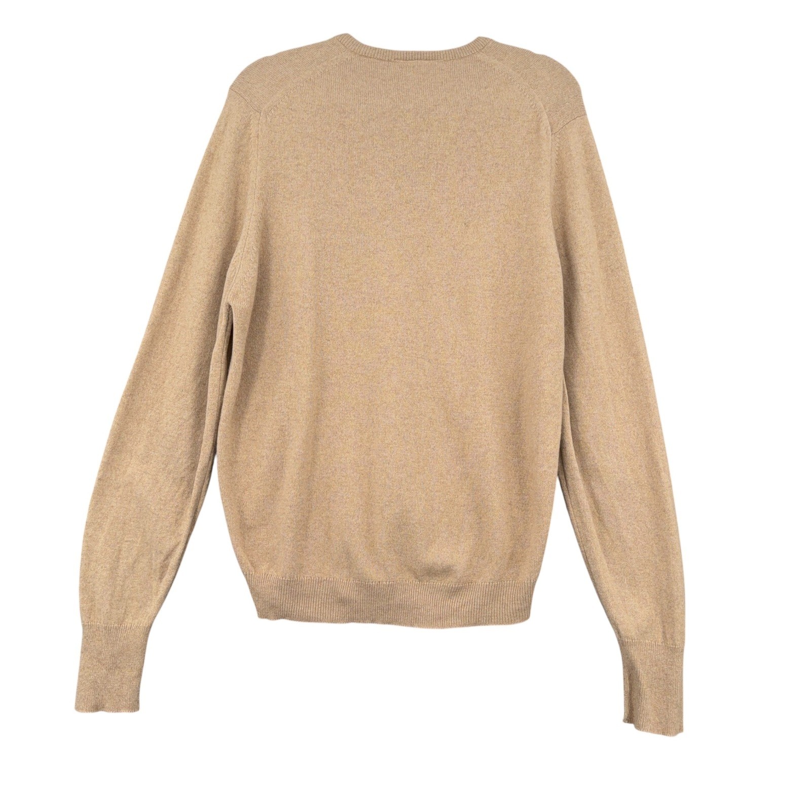 St Michael Mens 100% Cashmere V-Neck Sweater Tan Camel Made in UK Size 42 107cm
