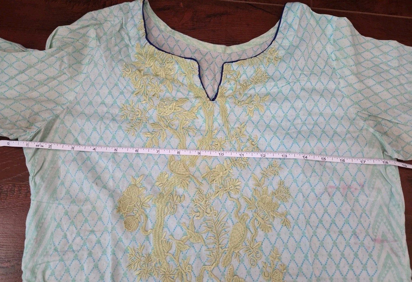 Womens Pakistani Indian 2 Shirts Embroidered Lawn Cotton Silk