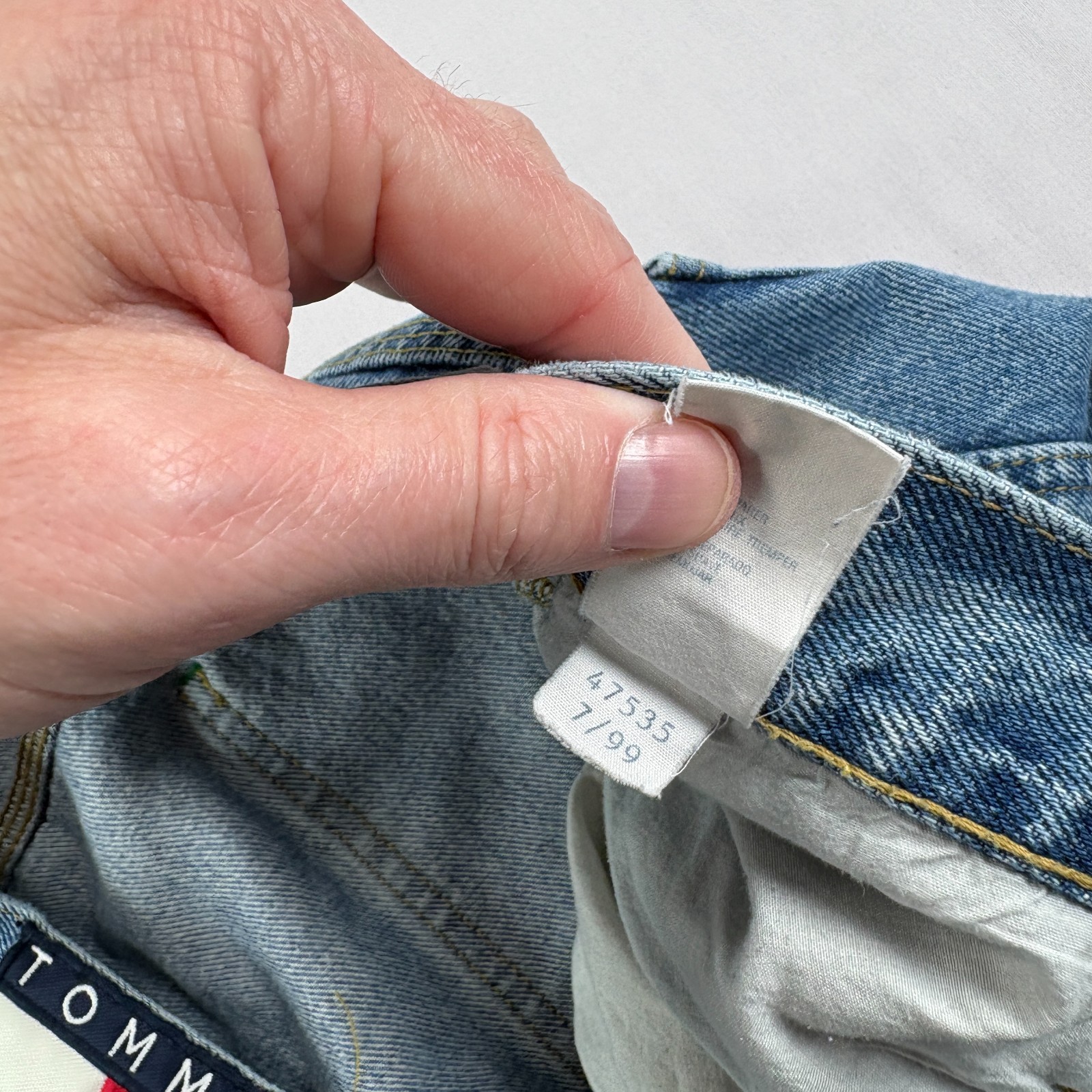 Vintage 90s Tommy Hilfiger Jeans Mens 42×34 (Fits 40×33) Blue Carpenter Baggy