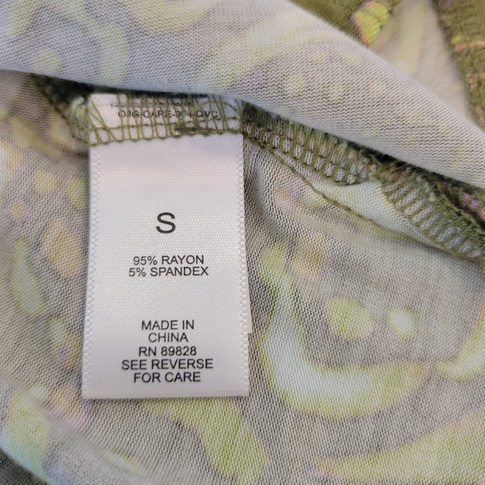 LOGO Layers Lori Goldstein Tank Top Sz Small Olive Green Animal Print Sleeveless