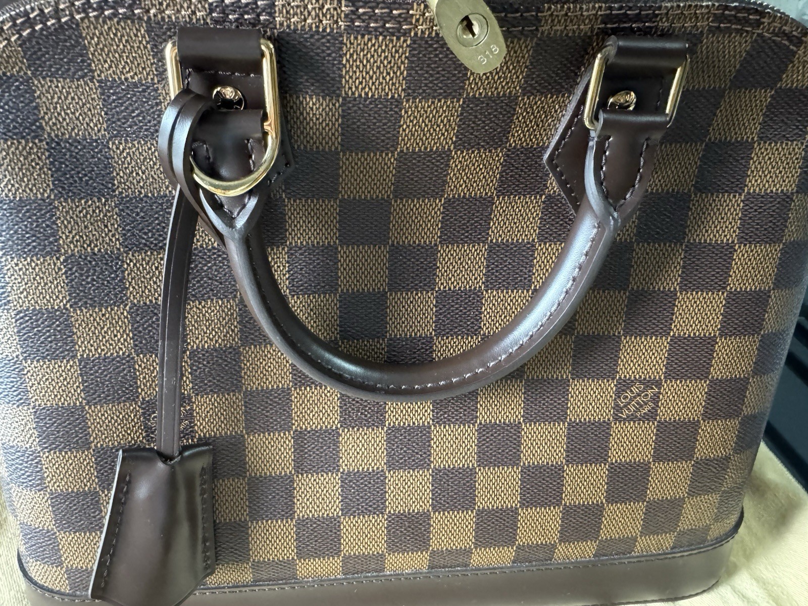 louis vuitton damier ebene alma pm