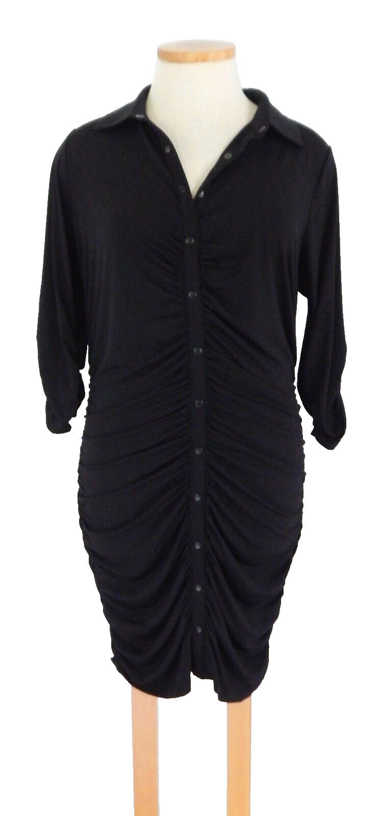 Torrid Black Stretch Ruched Form Fitting Pullover Dress NWT Size 2 2X 18-20