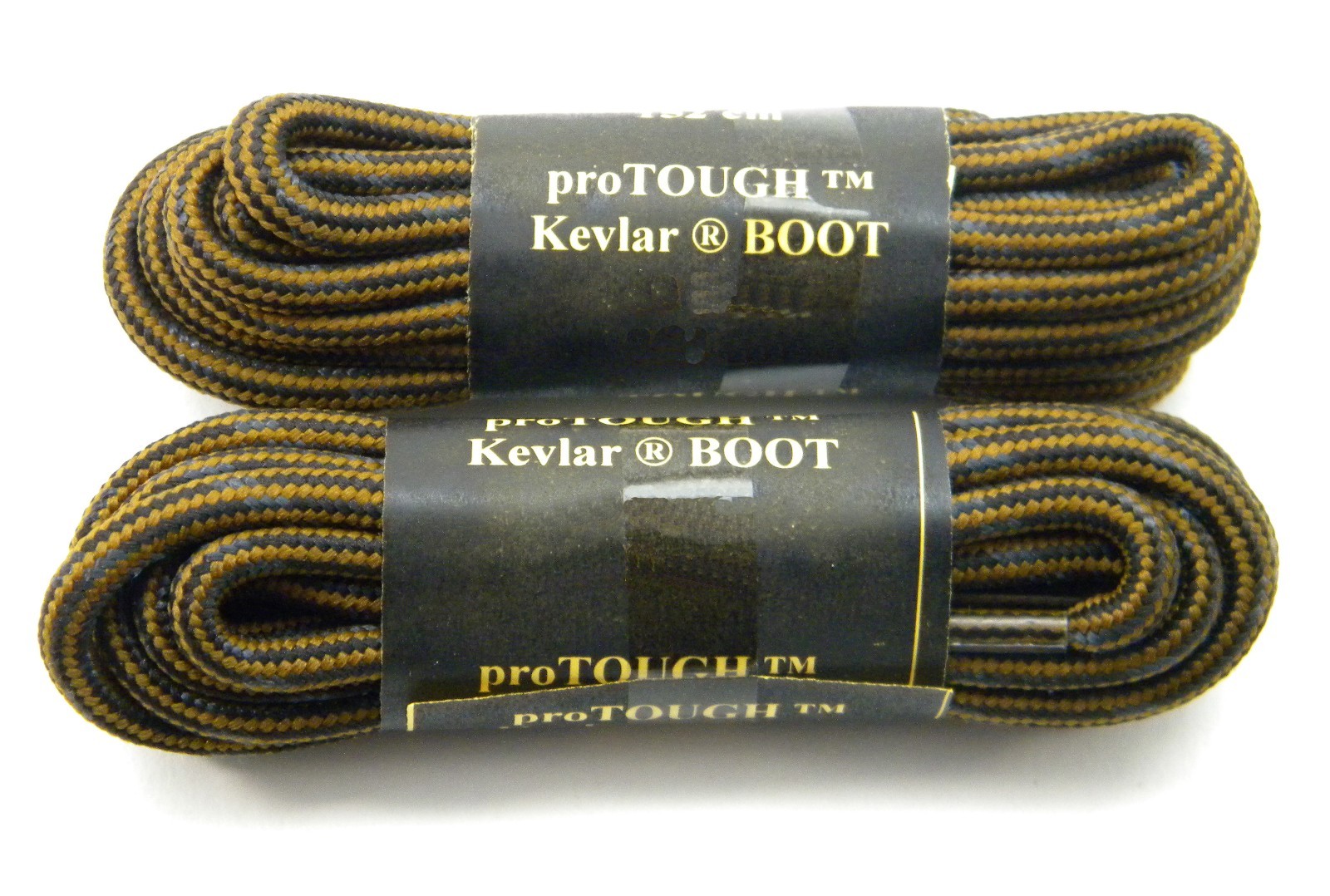 2 Pair Rust w/ Black 7/32 Thick Heavy Duty shoelaces made with kevlar strands