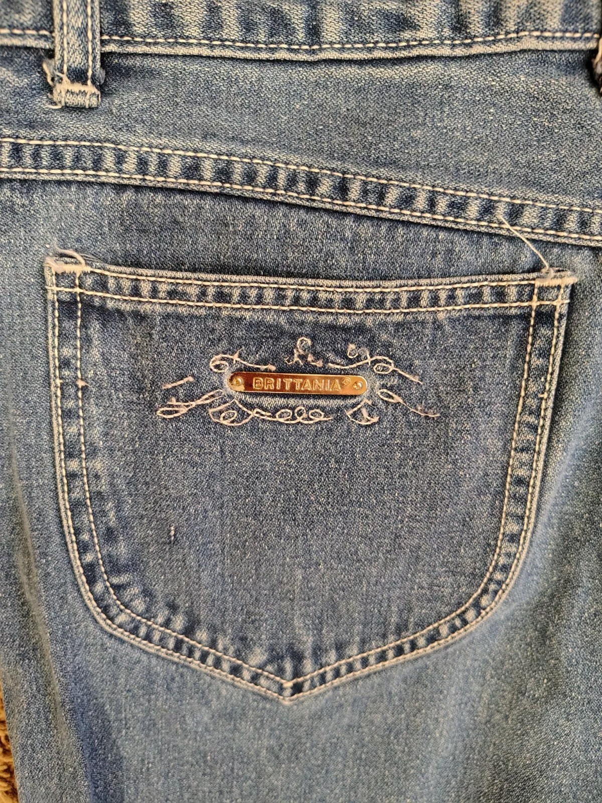Vintage Brittania Size 16/34 Cotton Denim Jeans B7