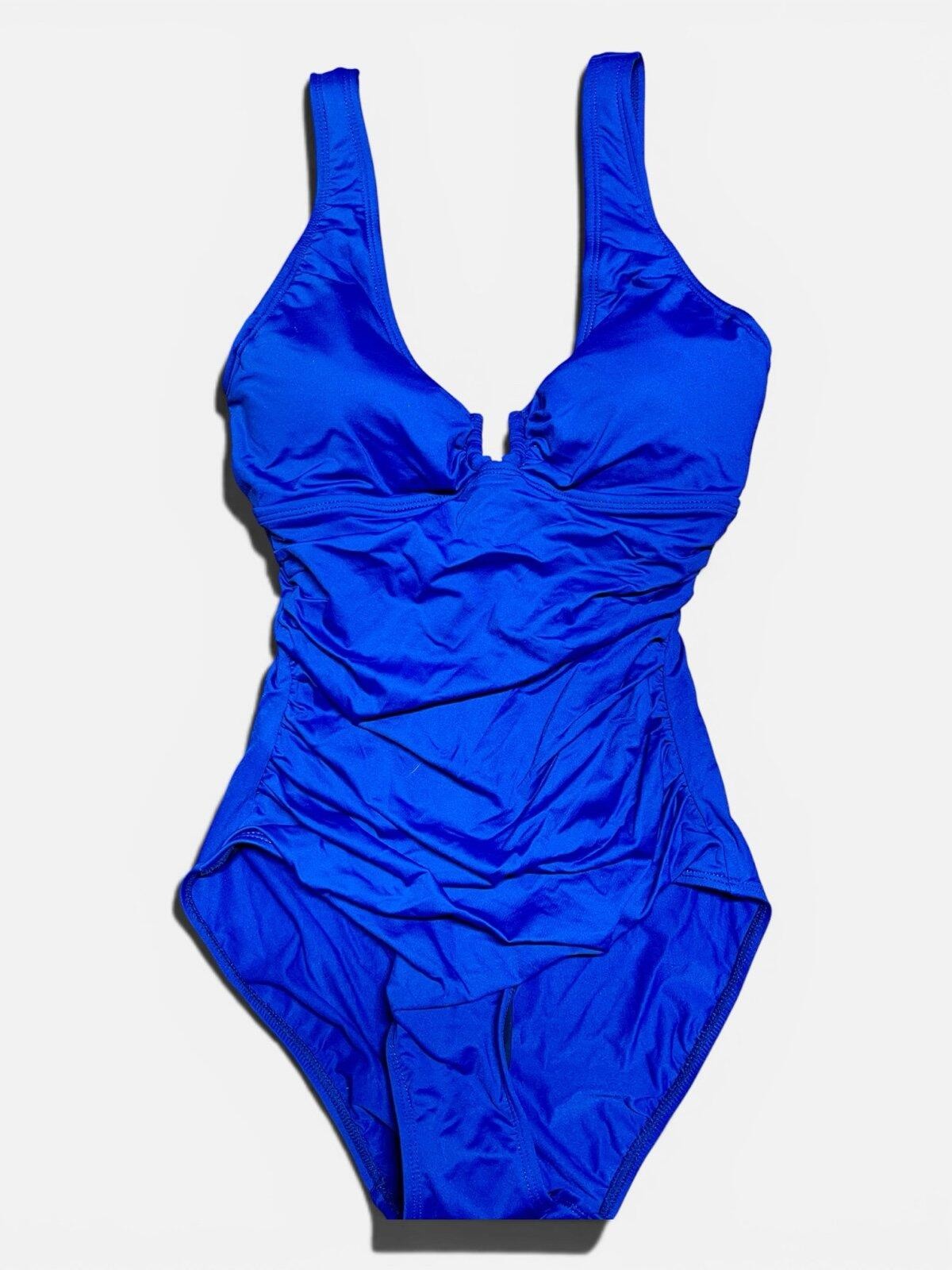 LRL Lauren Ralph Lauren | Classic One Piece Swimsuit | Royal Blue | Women’s 4