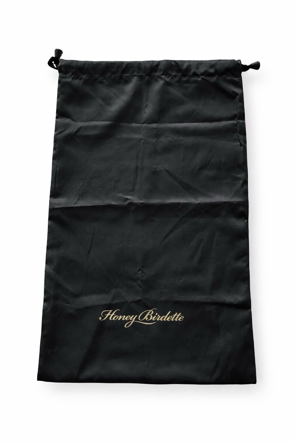 Honey Birdette Large Black Satin Drawstring Dust Bag Lingerie Travel Storage NEW