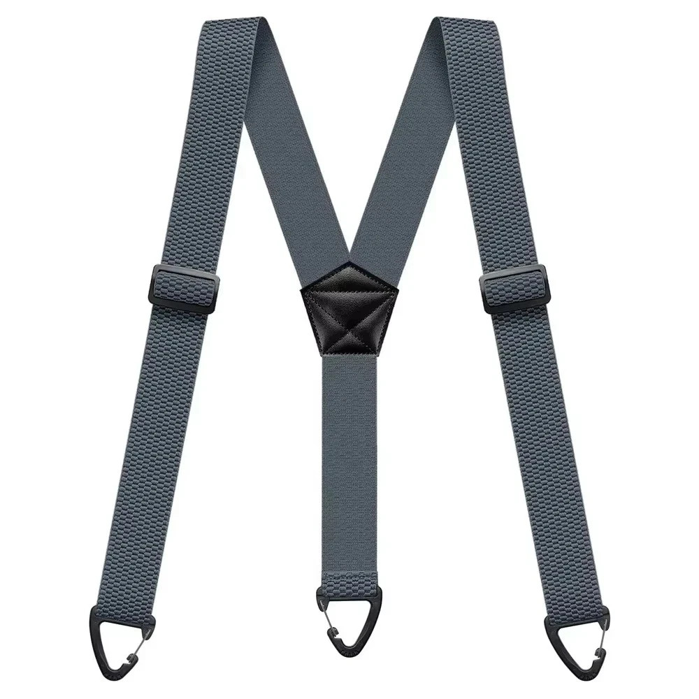 Heavy Duty Elastic Suspenders for Men Trouser Pants Braces Strap Work Belt US
