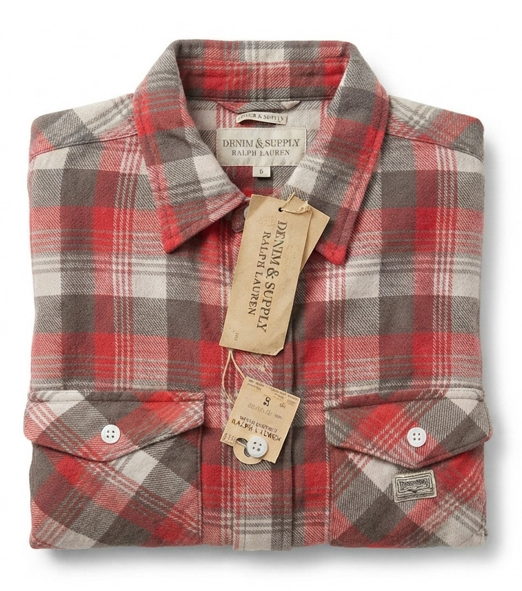 Lot of 7 Polo Ralph Lauren Denim & Supply Plaid Flannel Button Down Shirt NWT S